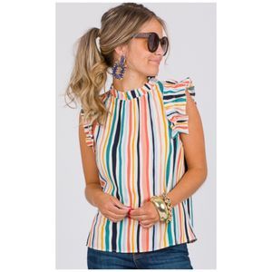 Anthropologie Multicolor Striped Blouse